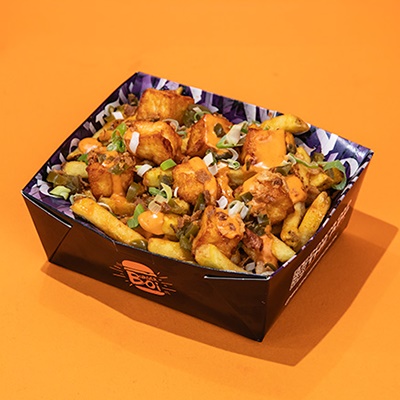 Hot Honey Halloumi Hot Mess (V)